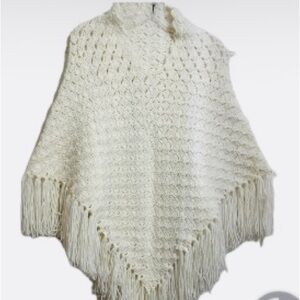 NEW handmade heavy knit poncho